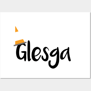 Glesga Orange Traffic Cone Design Posters and Art